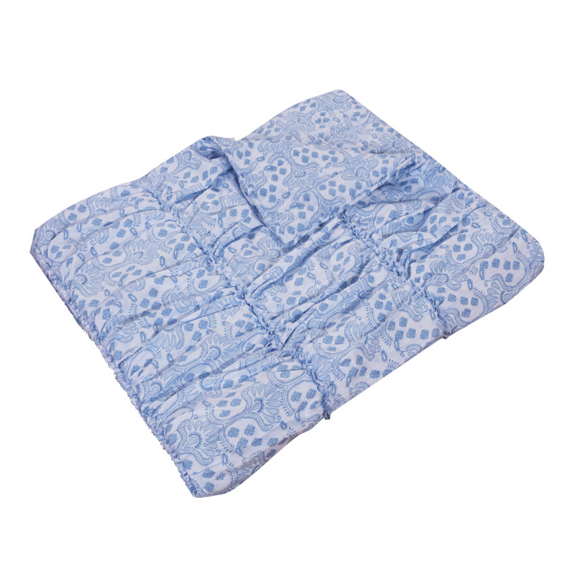 Jeté bleu réversible en microfibre et coton 50 po x 60 po Greenland Home Fashions Helena Ruffle