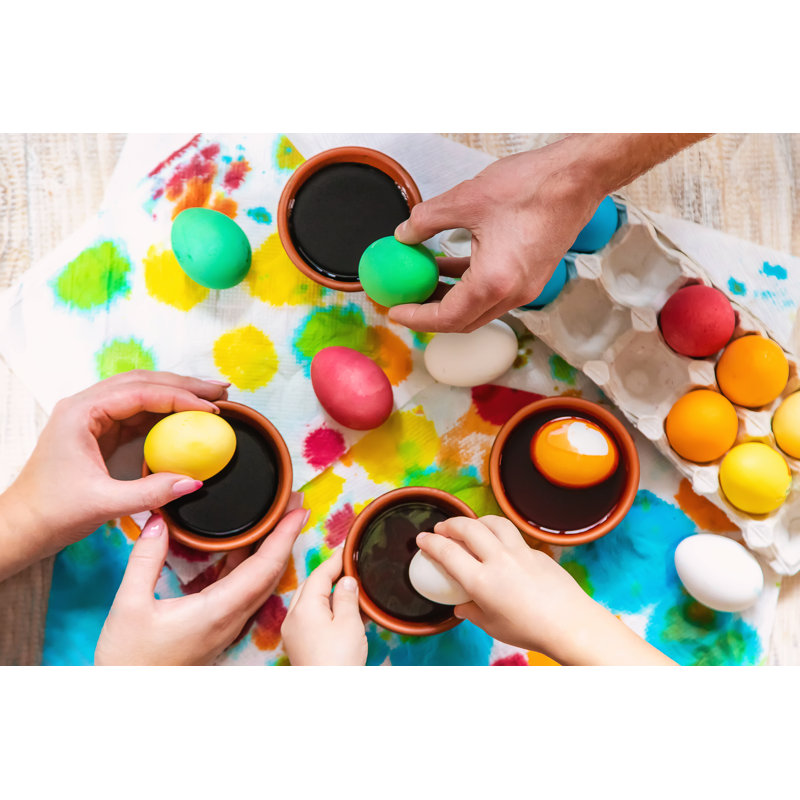 Easter Eggs - Wrapped Canvas Print, 81cm H x 122cm W x 3.8 cm D