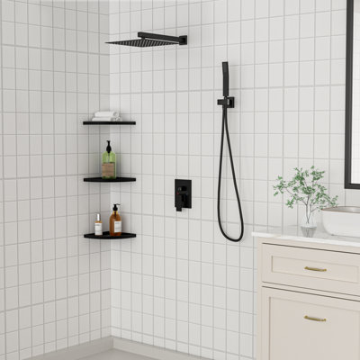 Système de douche à pluie à pression équilibrée 10 "avec douchette à main