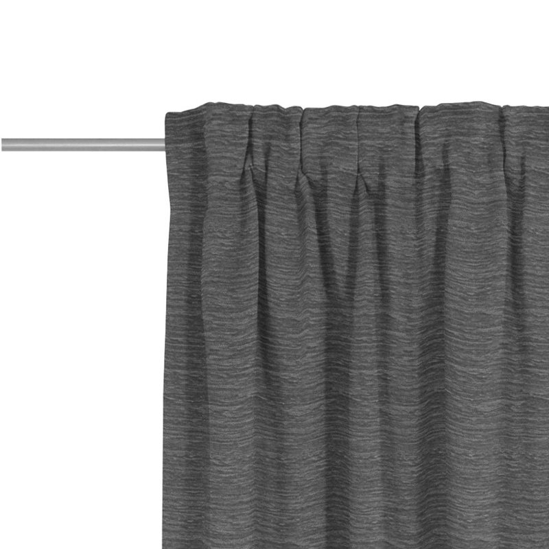 Polyacrylic Opaque Pinch Pleat Curtain Panel, 132cm Width x 335cm Drop, Grey/Brown/Blue