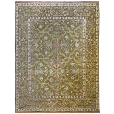 MoghulOne-of-a-Kind 8'4" x 11' Area Rug in Olive/Pink/Beige