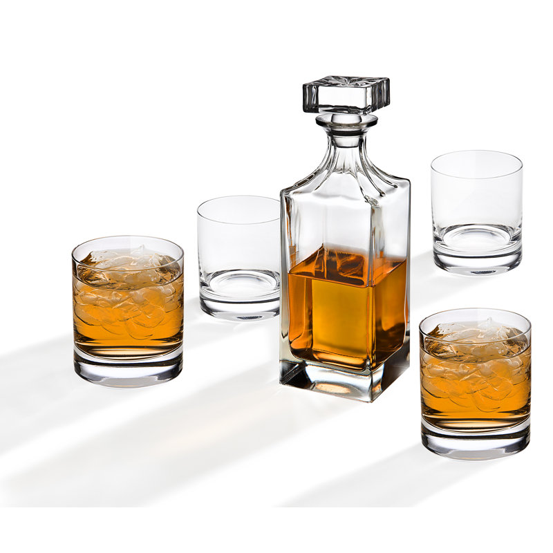 Social 5 Piece Whiskey Decanter Set