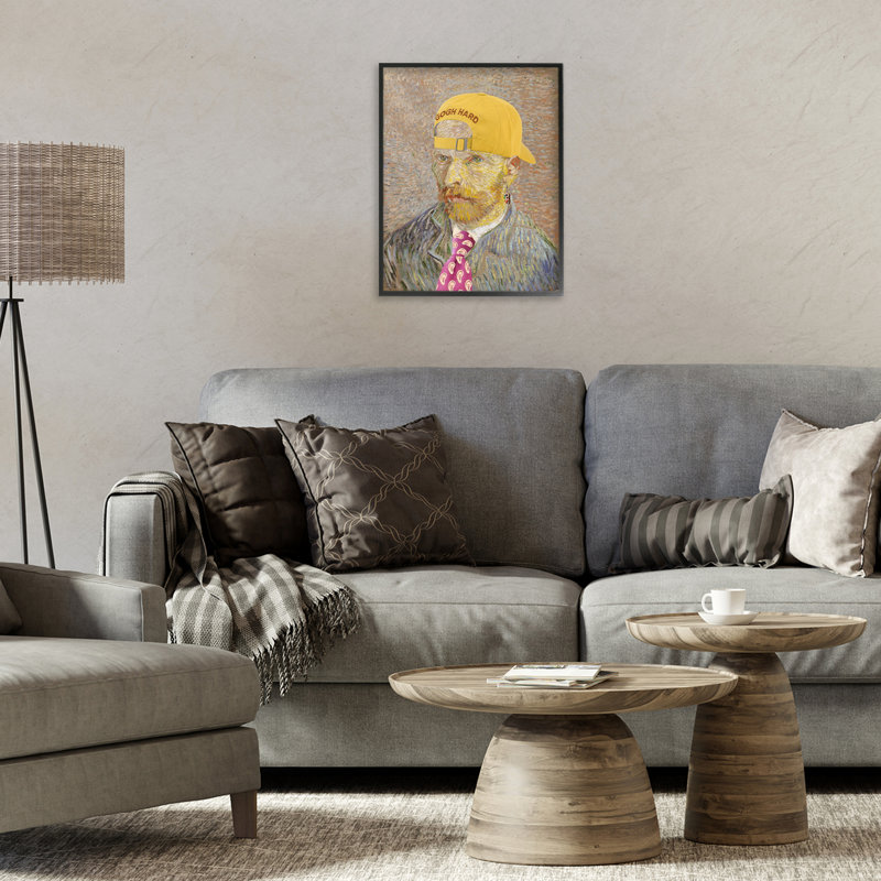 Van Gogh en chapeau jaune, estampe numérique, conception par les maîtres Redux, H 14 po x l 11 po
