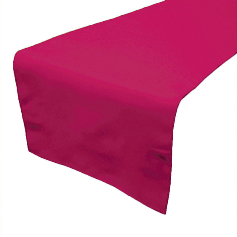 Ollig Rectangle Polyester Table Runnner, 144" x 12" , Fuchsia