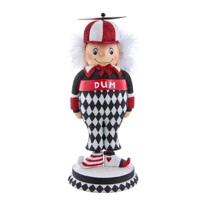 Casse-noisette en résine Kurt Adler, Tweedle Dum, rouge, 14,5 po