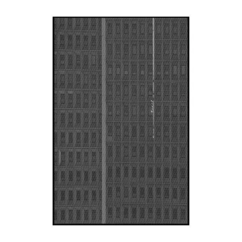 Tapis noir à motif géométrique Shelley, Rectangle 8 pi x 12 pi