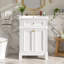 24'' Vintage Elegance Bathroom Cabinet with Soft Closing Doors and Adjustable Shelf, Bathroom Vanity with Ceramic Sink-129669850