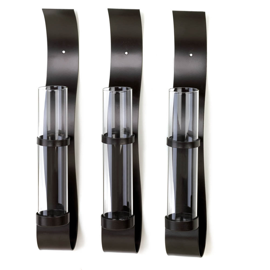 Burhardt Glass Wall Vase (Set of 3) Winston Porter