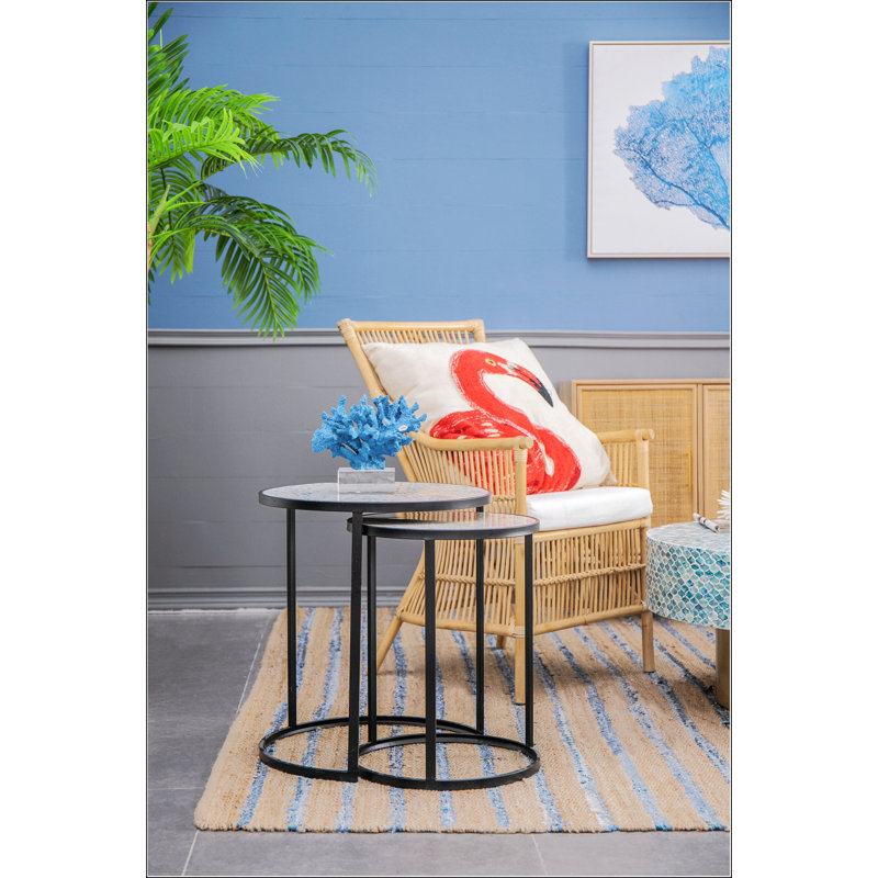 Ensemble de 2 tables de bout rondes