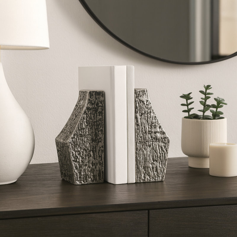 Serre-livres et vase à fleurs Modern Modern Textured Decorative