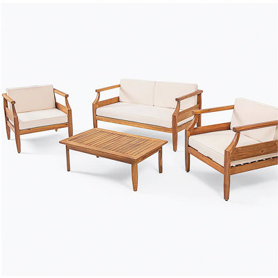 ASTON Outdoor 4 Seater Chat Set with Cushions_LOVESEAT  COFFEE TABLE CLUB CHAIR