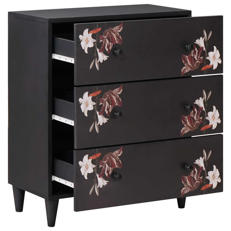 Solid Wood Rectangle Accent Cabinet