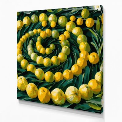 «Fruit Limequat», art mural sur toile vert