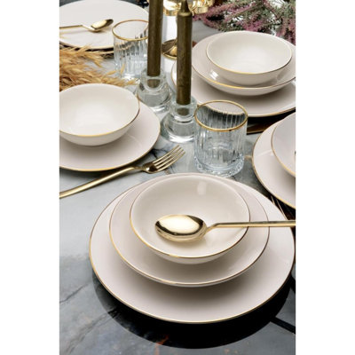 Ashwaq Piece Porcelain Dinnerware Set - Service for 6