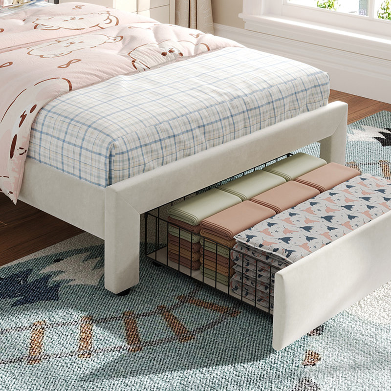 Wathena Upholstered Storage Bed, Single (3')