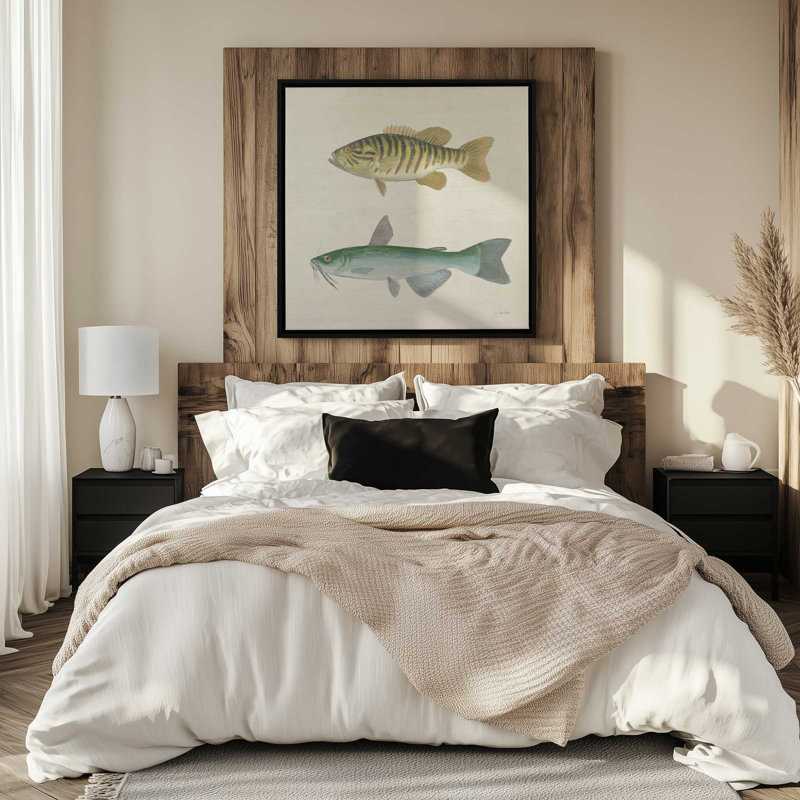 «Waters Edge II» par James Wiens, reproduction d'art sur toile, Noir, Cadre flottant, 36" H x 36" W