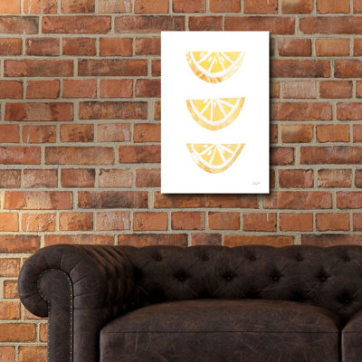  'Lemon Slices 1' by Courtney Prahl Acrylic Glass Wall Art, 16" x 24"