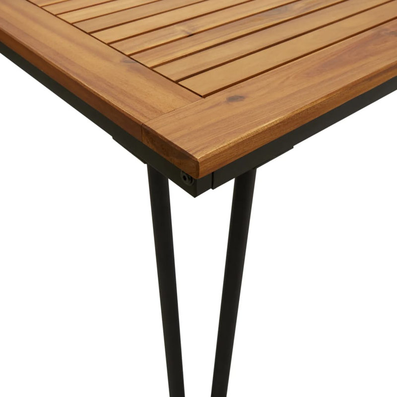 Mellen Rectangular Metal Outdoor Dining Table , cm W cm D, 75cm H x 90cm W x 180cm D