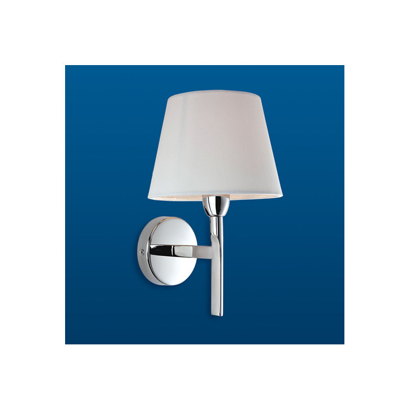 Transition Armed Sconce, Stainless Steel, Cream