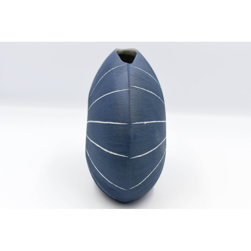 Amissa Jar, 6" H x 7" W x 3.5" D, Blue