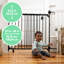Barrière pour animaux et bébés de la série 46W The Stairway +, ouvertures de 31 po à 46 po de largeur, 32,5 po de hauteur - noir