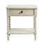 Table de chevet - structure en bois massif blanchi naturel, glissière de tiroir en métal, attrait, objet simple à assembler, charme de l 24 po x P 18 po et H 26 po, facile à assembler