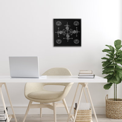 Simple Monochrome Fractals Framed Giclee, design by El Perkin