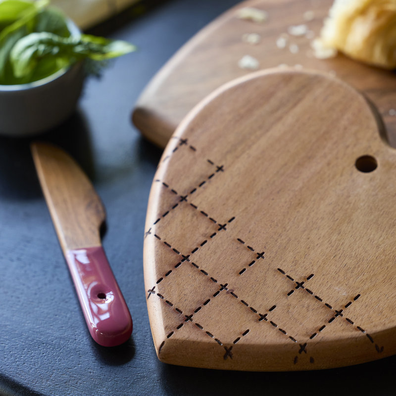 Heart Mini Wood Serving Board 6 Assorted - 5.5In