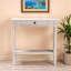 Console 1 tiroir Drewery au fini blanc délavé, H 31,22 po x l 31,21 po x P 9,61 po