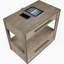 Table de chevet 2 tiroirs Taupe
