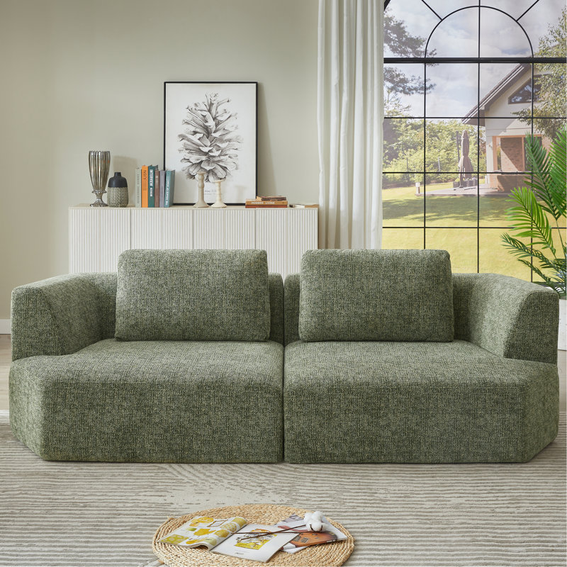 Surdimensionné 3 places compressé, chenille, sans assemblage, et confortable pour les mini espaces de bureau en tissu chenille, peu encombrant, doux et quotidien