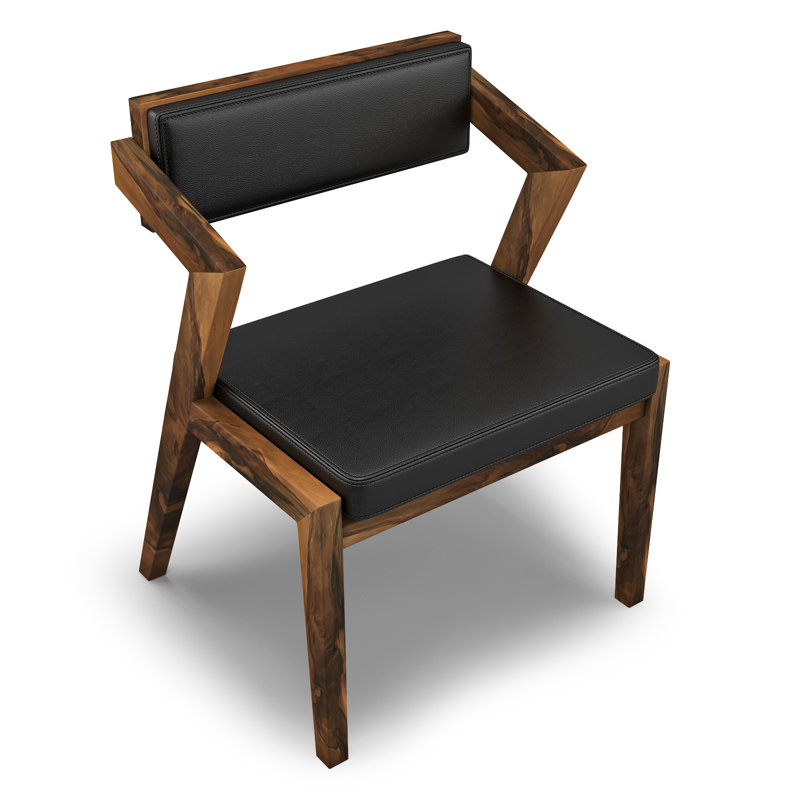 Fauteuil en cuir, Noir, 1 pièce