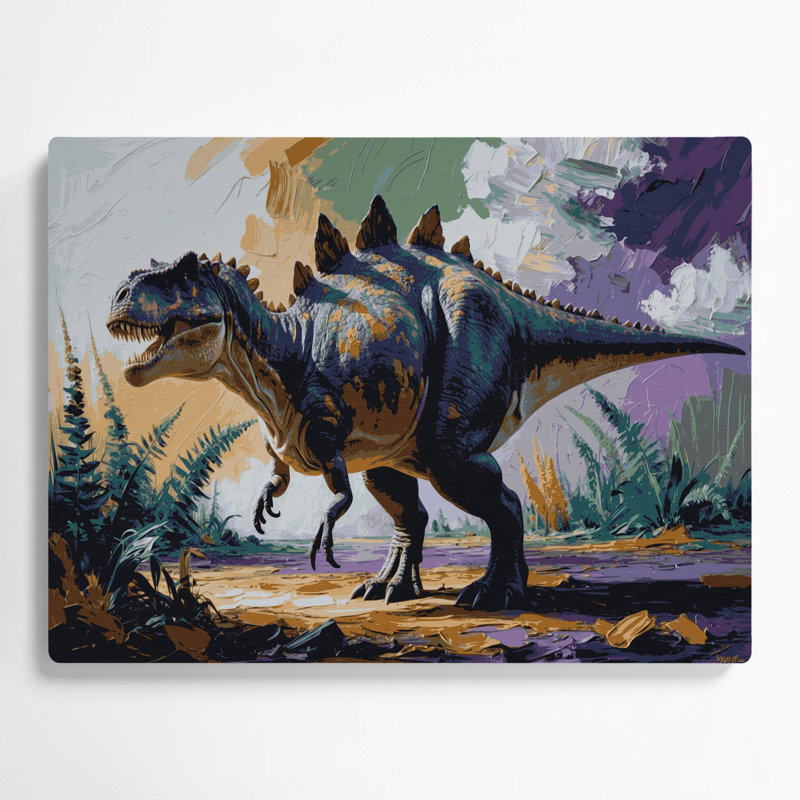 «Dinosaur Ankylosaurus», art mural en métal mauve, H 11 po x l 14 po