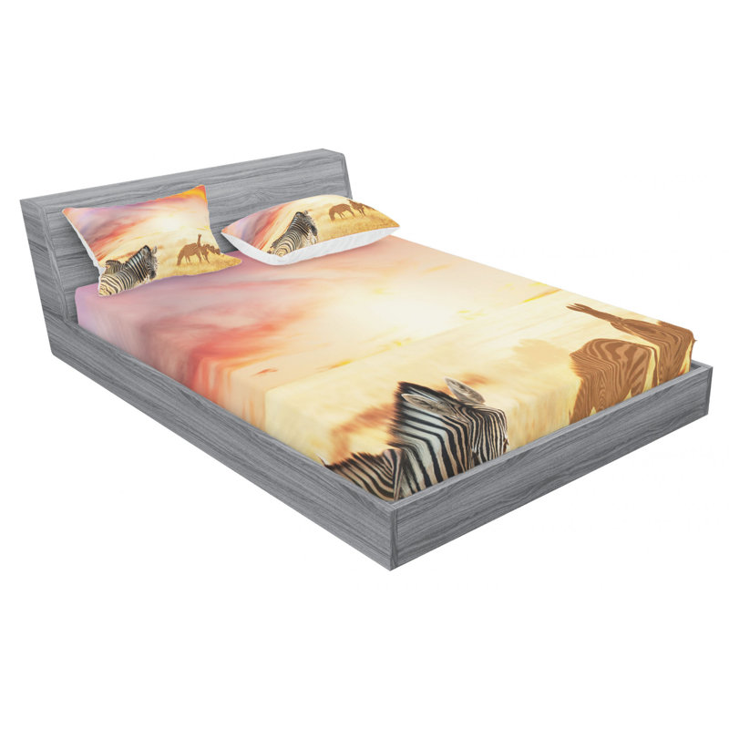 Microfiber Sheet Set, Queen Sheet Set with Fitted Sheet
