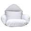 Balancelle d'extérieur pour 1 personne avec support Brookstonval, support pour œuf suspendu en osier tissé à la main, structure en fer résistant aux rayons UV, méridienne de patio rembourrée pour porche, jardin, balcon et cour arrière-1086440090-1091481073