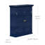 Glancy Two Shutter Doors Removable Wooden Corner Wall Cabinet-1462462047