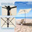 Novea 200cm X 120cm Rectangular Beach Parasol-880631480