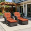 Chaise de patio avec coussins et repose-pieds Netta-129077748
