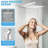 Rain Shower Head, Ultra Thin 10 Inch High Pressure Square Stainless Steel Rainfall Shower Head with 360° Rotation Waterfall for Full Body Coverage, Brush Nickel-121279690