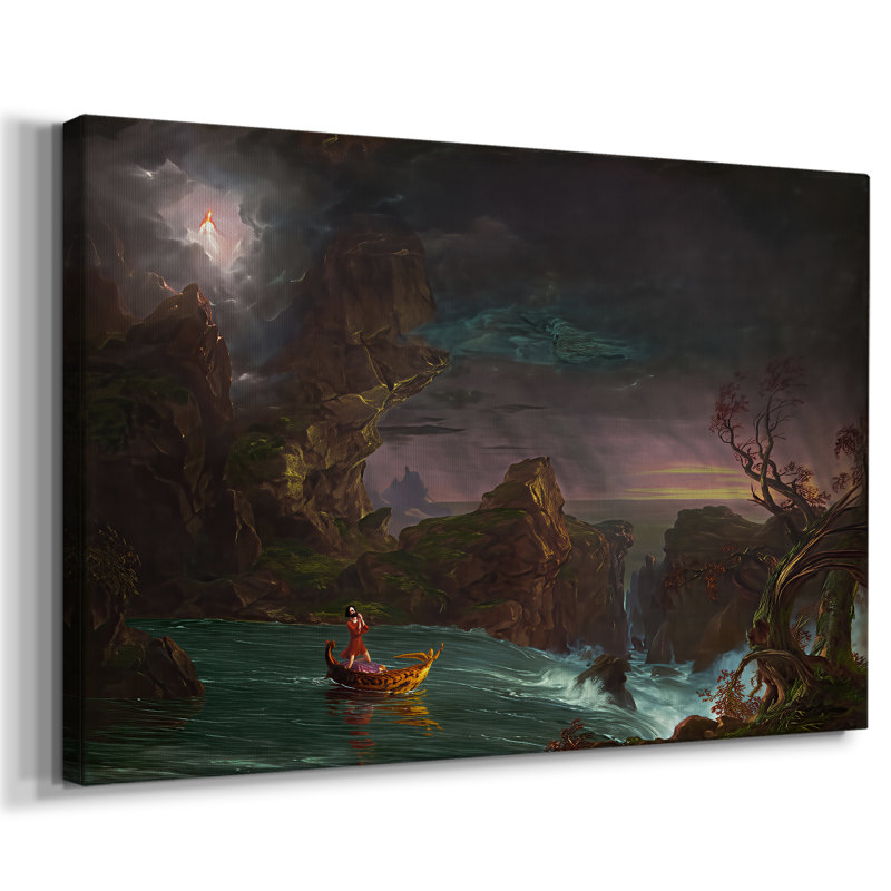 Le voyage de la vie: la virilité - Thomas Cole - Toile tendue avec châssis-1840-1842, 24 x 36