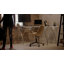L-Shaped Glass Top Metal Base Computer Desk-29667029
