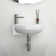 16"x11"Ceramic Rectangular Wall Mount Bathroom Sink with Single Faucet Hole