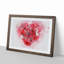 Red Rose Heart in Abstract - Picture Frame Painting Print-55598075-55598078