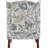 Wingback Armchair, Small Bedroom Chairs,Retro Accent Chair Soft Padded Fabric Lounge Padded Sofa Chair, Retro Vantage Leisure Armchair For Living Room Bedroom - Solid Wood Frame - Floral Blue