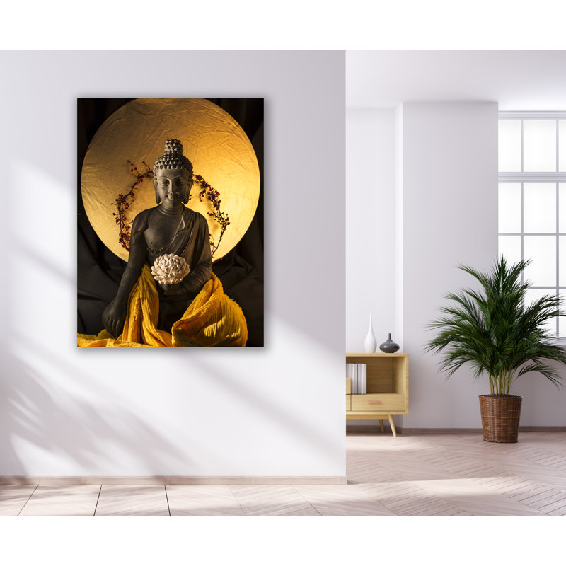 Buddha Enlightenment Wrapped Canvas Print, 40" H x 30" W x 1" D