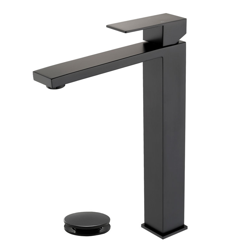 Robinet à un trou avec bonde escamotable, Matte Black