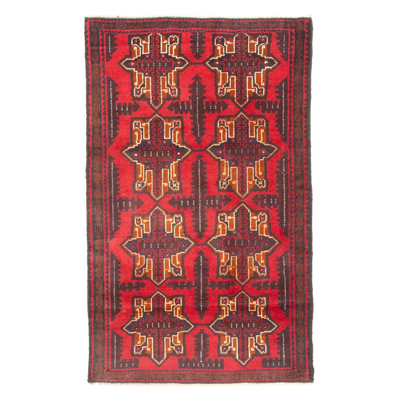 Tapis rouge Teimani 4 pi 6 po x 6 pi 0 po