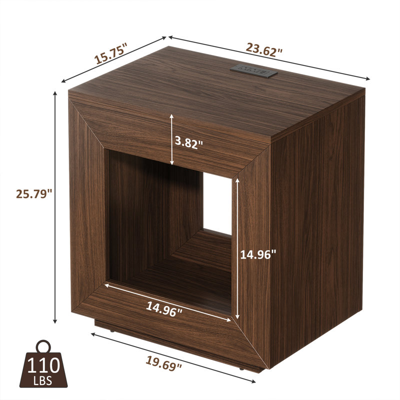 Table de bout en bois rustique