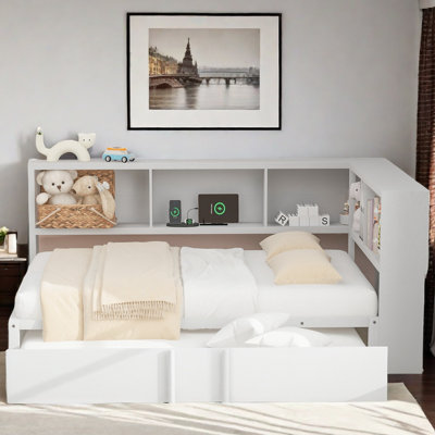 Holston Daybed With Trundle, Storage Cabinets And Usb Ports by Latitude Run