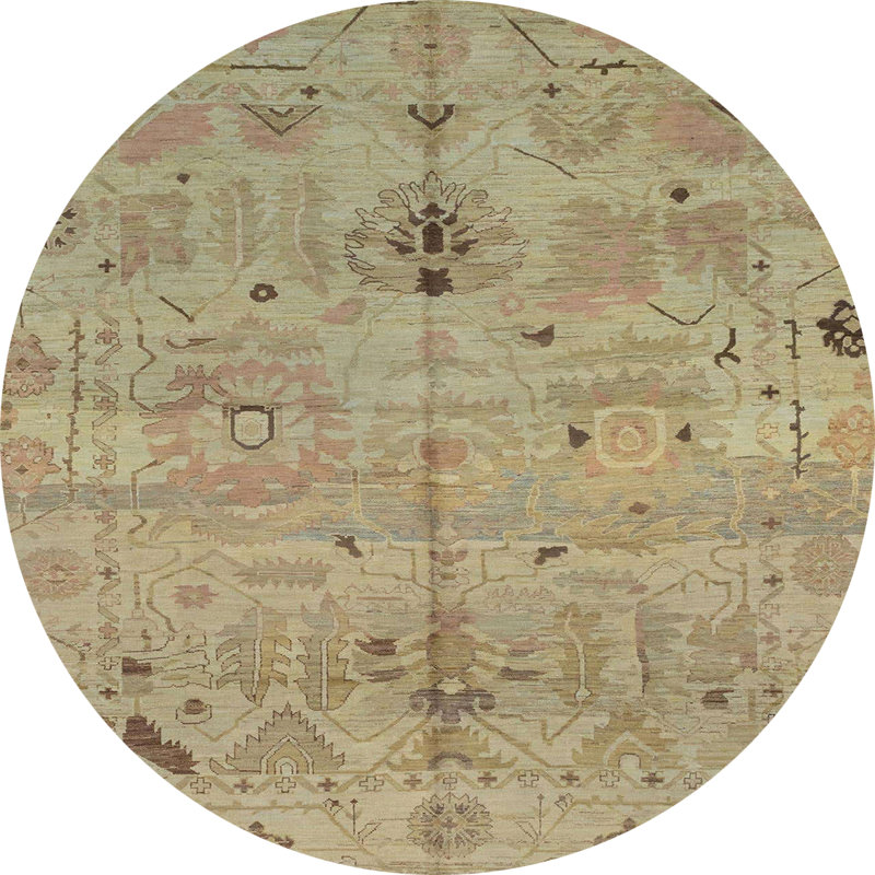 Abstract Indoor Rug, Round 6'